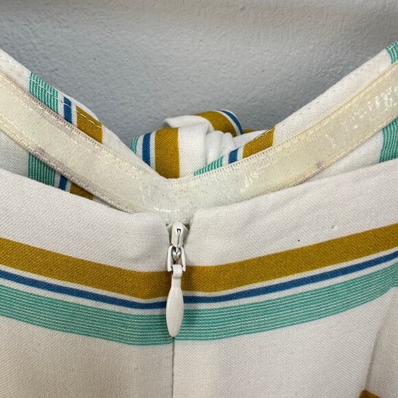 Amanda Uprichard Striped Bow-Front Strapless Crop Wide-Leg Lincoln Jumpsuit S - Picture 7 of 16